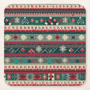 Weihnachten - Ugly Sweater 4 Rechteckiger Pappuntersetzer