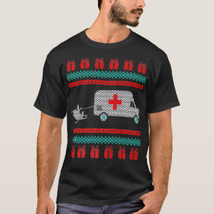 Weihnachten Ugly Sweater Ambulance Emergency EMT S T-Shirt