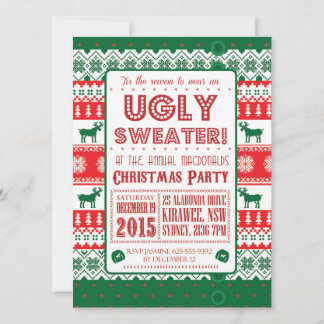 Weihnachten - Ugly Sweater - Tacky - Einladung