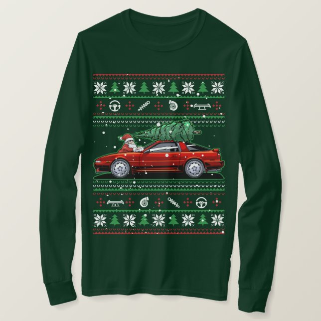 Weihnachten Ugly Toyota Supra MK3 Geschenk! T-Shirt (Design vorne)