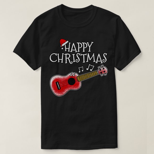 Weihnachten Ukulele Ukulelist Musiklehrer Xmas 202 T-Shirt (Design vorne)
