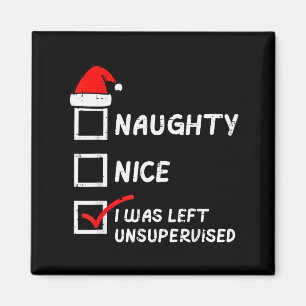 Weihnachten Unartig Nett Allein Gelassen Xmas Männ Magnet