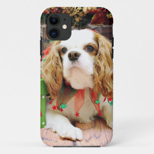 Weihnachten - unbekümmerter Königcharles Spaniel iPhone 11 Hülle