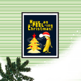 Weihnachten und Banane Poster