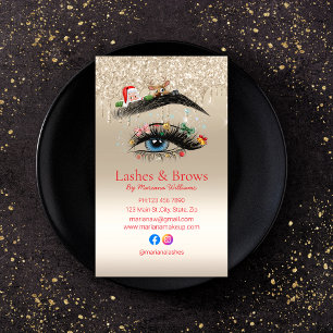 Weihnachten und Brot Schönheitsurlaub Rotes Gold Visitenkarte