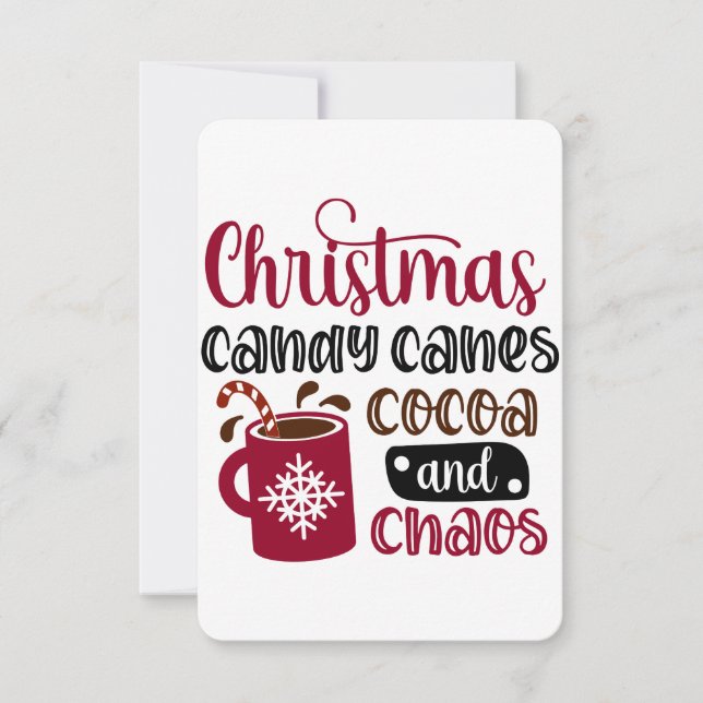 Weihnachten und Candy Canes Einladung (Vorderseite)
