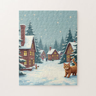 Weihnachten und Cat Puzzle