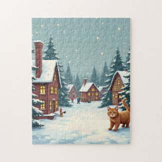 Weihnachten und Cat Puzzle