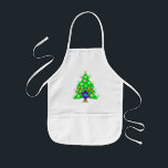 Weihnachten und Chanukka zusammen Kinderschürze<br><div class="desc">Weihnachten und Chanukka auf Geschenken für Familien zwischen Glaubensrichtungen, die die Freude am Weihnachten und Schönheit von Chanukah feiern. Die Aufmachung von von Weihnachtenbaum und menorah mit jüdischem Davidsstern umgab durch Feiertagsgeschenke auf Grußkarten, Porto, Geschenkideen und Kleid für die Familie.</div>