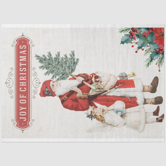 Weihnachten und Engel-Dekoupage Seidenpapier (Vorderseite)