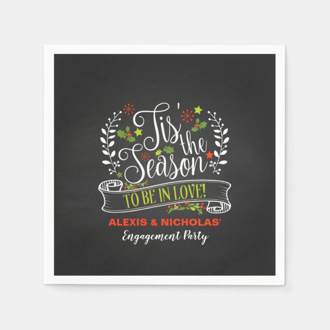 Weihnachten und Feiertag in der Saison Serviette (Vorderseite)