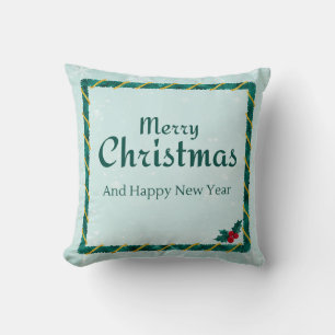 Weihnachten und glückliches neues Jahr Kissen