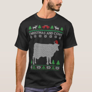 Weihnachten Und Kuhmilch Milchbauer Hässliches Chr T-Shirt