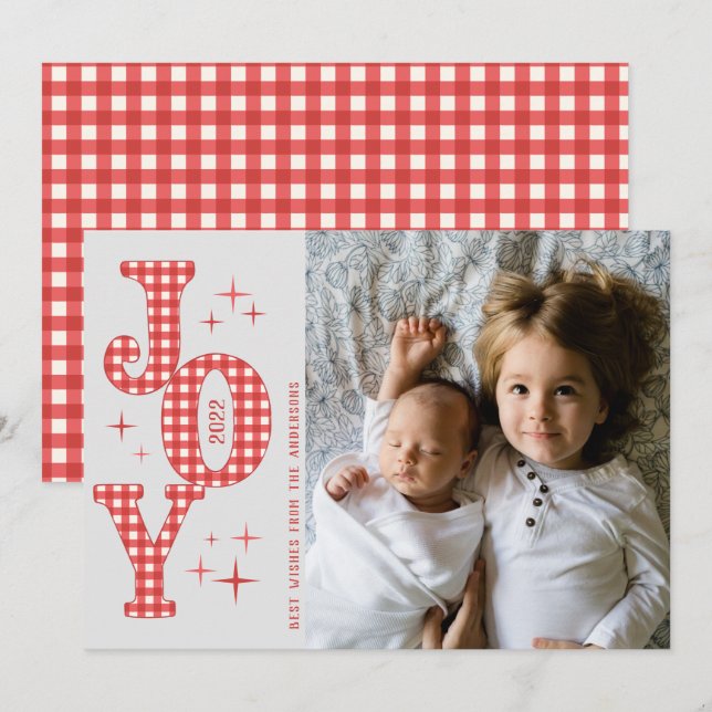 Weihnachten und Neujahr Fotokarte (Vorne/Hinten)