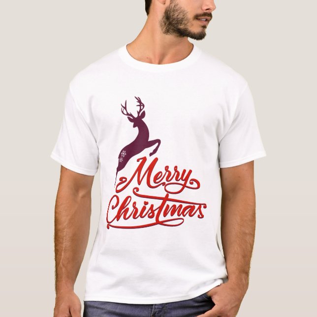 Weihnachten und Neujahr Grafikdesign, Wildtiere T-Shirt (Vorderseite)