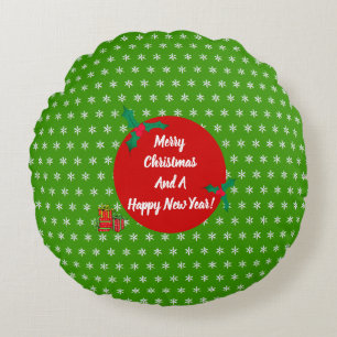 Weihnachten und Neujahrsdekoration - Rundkissen Rundes Kissen