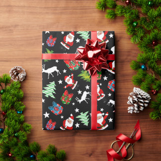 Weihnachten und Reindeer Gemustert Geschenkpapier