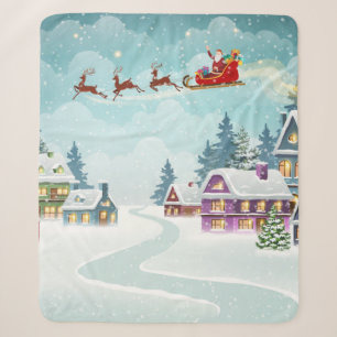 Weihnachten und Rentier auf Weihnachten Hintergrun Sherpadecke