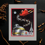 Weihnachten und Rentiere im Weltraum<br><div class="desc">Vintag Retro Weihnachten und Rentiere im All</div>