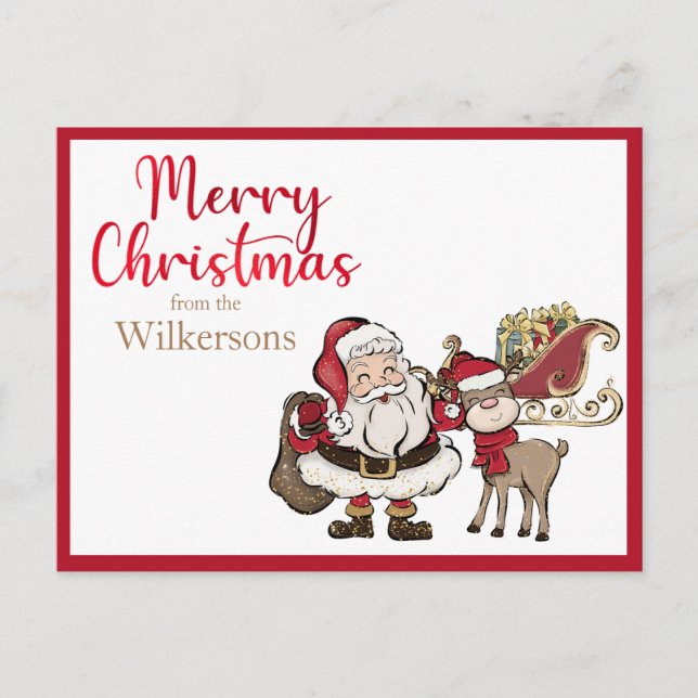 Weihnachten und Rudolph Individuelle Name Weihnach (Vorderseite)