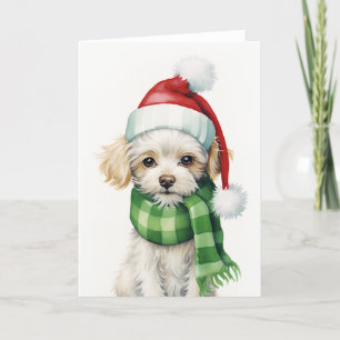 Weihnachten und Santa Hund, Holiday Hund, Lhasa