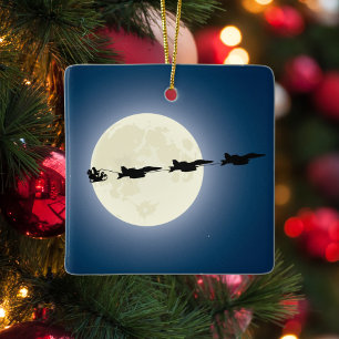 Weihnachten und Super Hornets F/A-18 Weihnachten Keramikornament