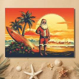 Weihnachten und Surfbrett Retro Surfing Strand Wei