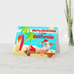 Weihnachten und Surfbretter in Kalifornien