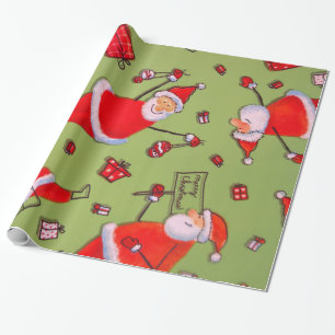 Weihnachten und Weihnachten Der Mensch und die Wei Geschenkpapier