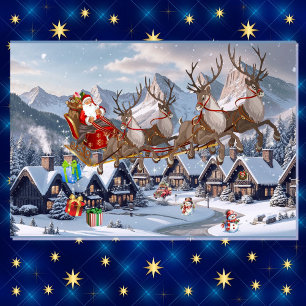 Weihnachten und Weihnachten seiner Rentiere fallen Geschenkpapier
