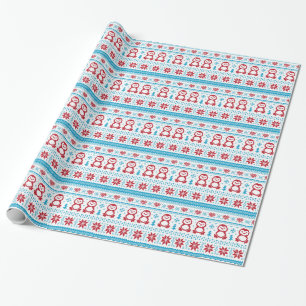 Weihnachten und Winter gestricktes Muster Geschenkpapier