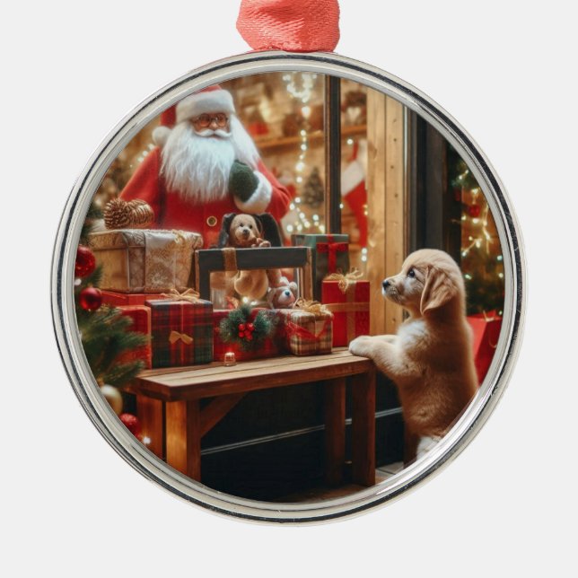 Weihnachten und Wünsche Ornament Aus Metall (Vorne)