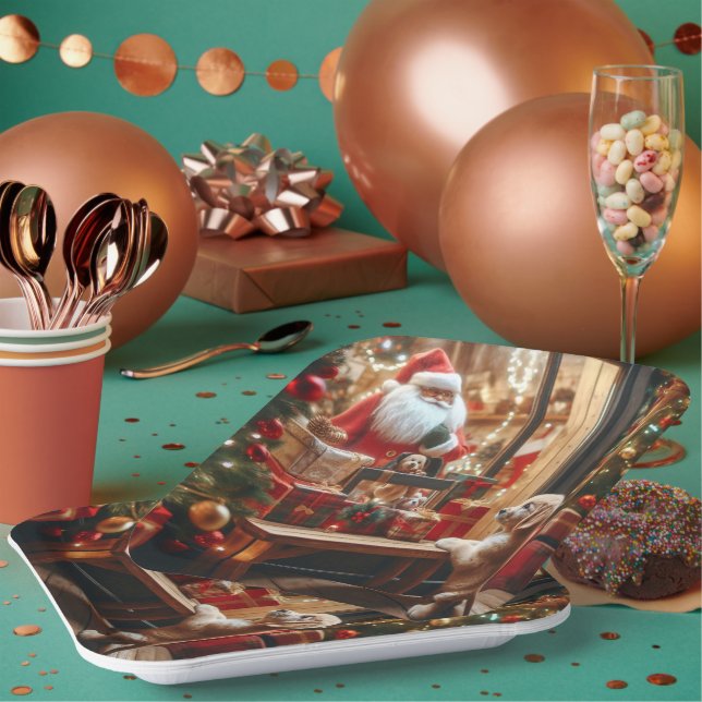 Weihnachten und Wünsche Pappteller (Multi)