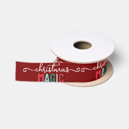 Weihnachten und Wünsche Satinband