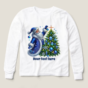 Weihnachten unisex blau Weihnachtsmann individuell