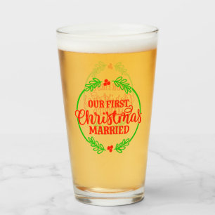 Weihnachten Unsere ersten Weihnachten Verheiratete Glas