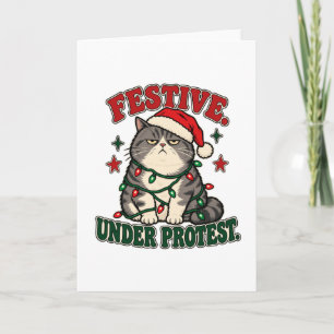 Weihnachten unter Protest lustiges Weihnachtsdesig Karte