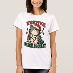 Weihnachten unter Protest lustiges Weihnachtsdesig T-Shirt
