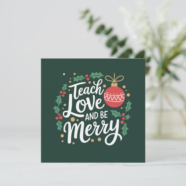Weihnachten Unterrichten Sie Liebe und seien Sie f (Stehend Vorderseite)