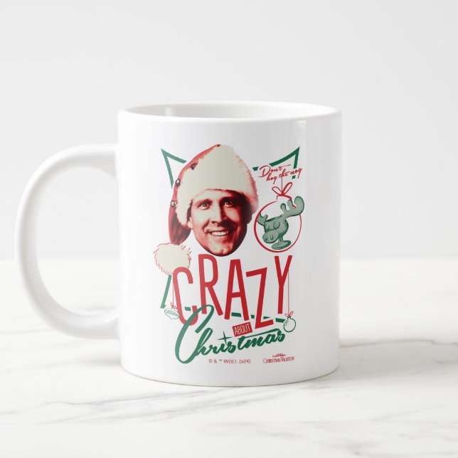 Weihnachten Urlaub Crazy Über Weihnachten Jumbo-Tasse (Links)