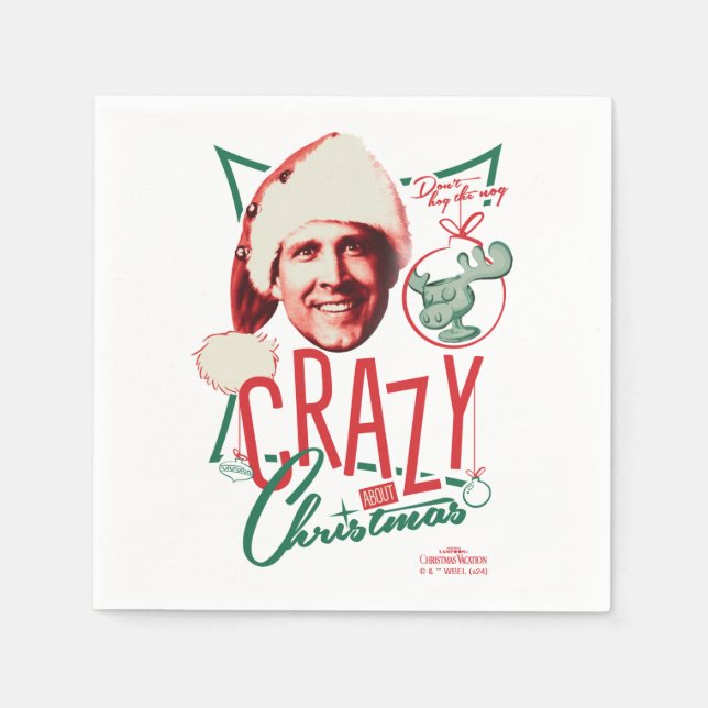 Weihnachten Urlaub Crazy Über Weihnachten Serviette (Vorderseite)