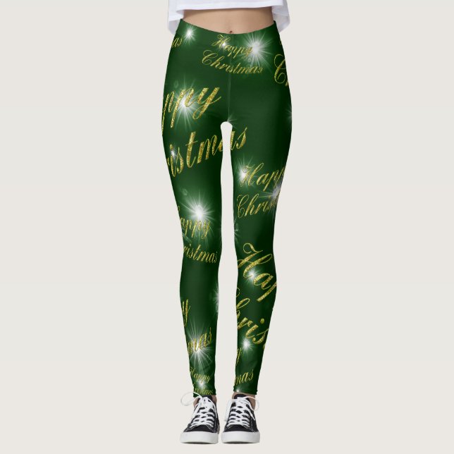 Weihnachten, Urlaub, glücklich, Weihnachten, Jahr, Leggings (Vorderseite)