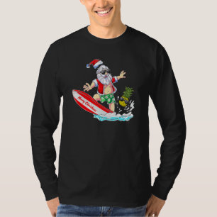 Weihnachten Urlaub in Santa Beach surfen in J T-Shirt