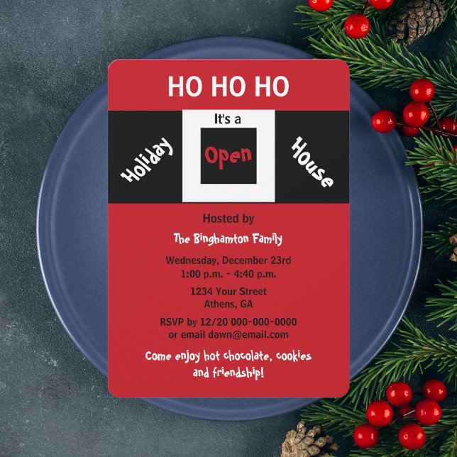 Weihnachten Urlaub Open House Einladungen HOHOHOHO (Von Creator hochgeladen)