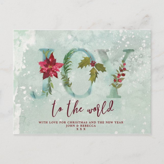 Weihnachten Urlaub Postkarte Freude an der Welt (Vorderseite)