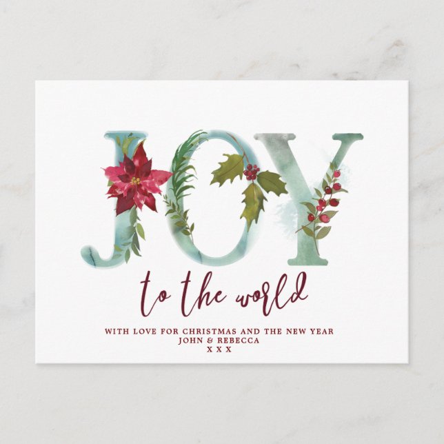Weihnachten Urlaub Postkarte Freude an der Welt (Vorderseite)