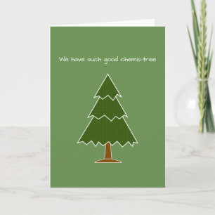 Weihnachten/Valentine Geek Chemis-Baum Pun Feiertagskarte