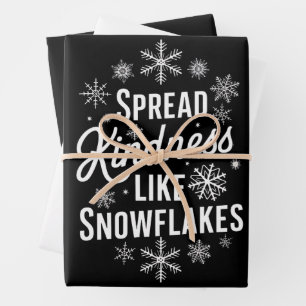 Weihnachten verbreitet Kindheit wie Schneeflocken  Geschenkpapier Set