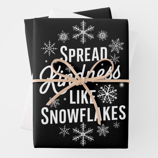 Weihnachten verbreitet Kindheit wie Schneeflocken  Geschenkpapier Set (Beispiel)