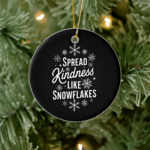 Weihnachten verbreitet Kindheit wie Schneeflocken  Keramik Ornament
